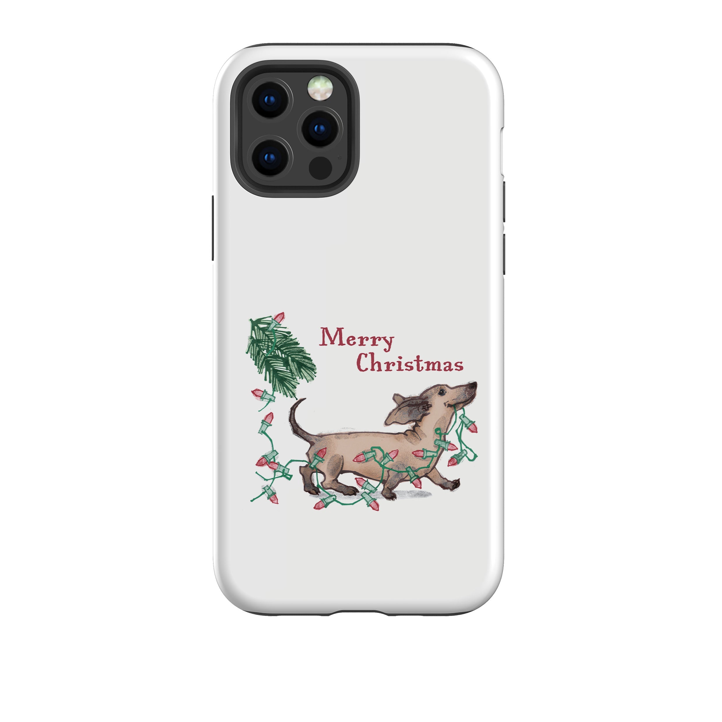 iPhone Tough Case - Christmas Dachshund By Liane Payne